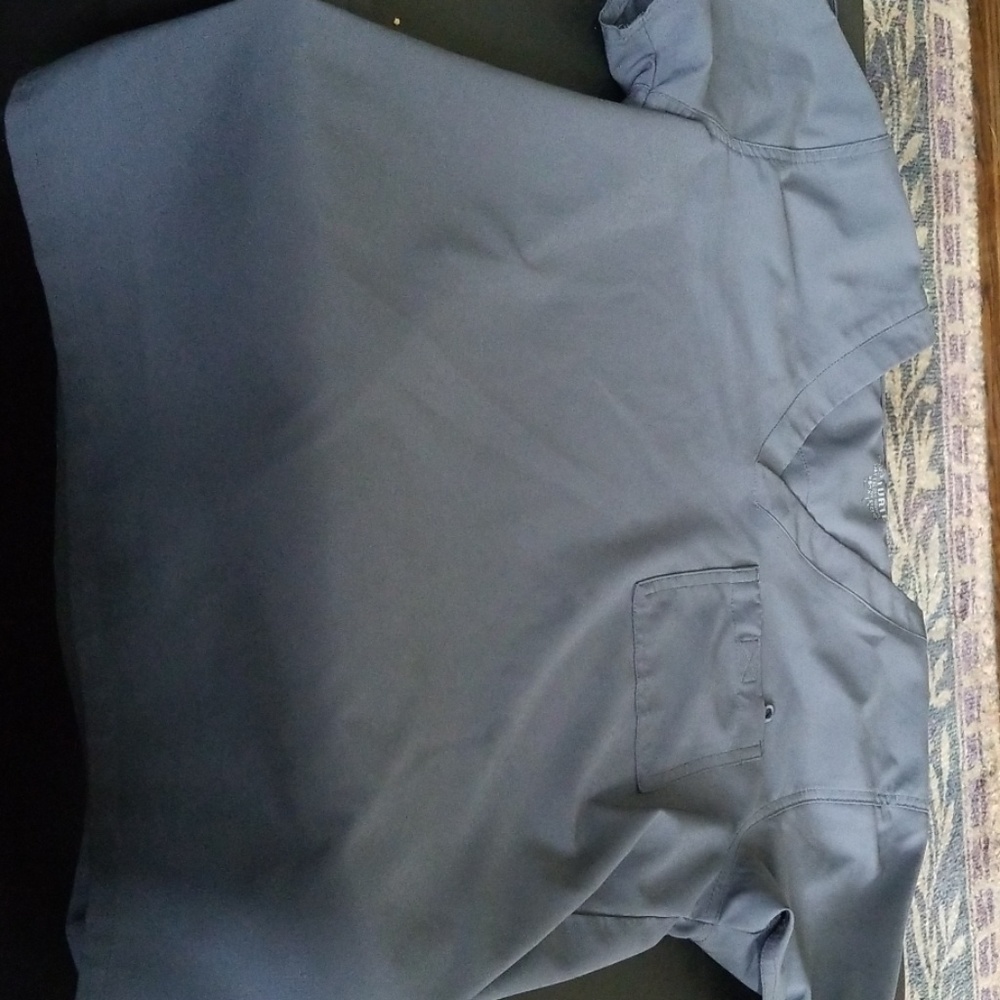 Gray scrub top